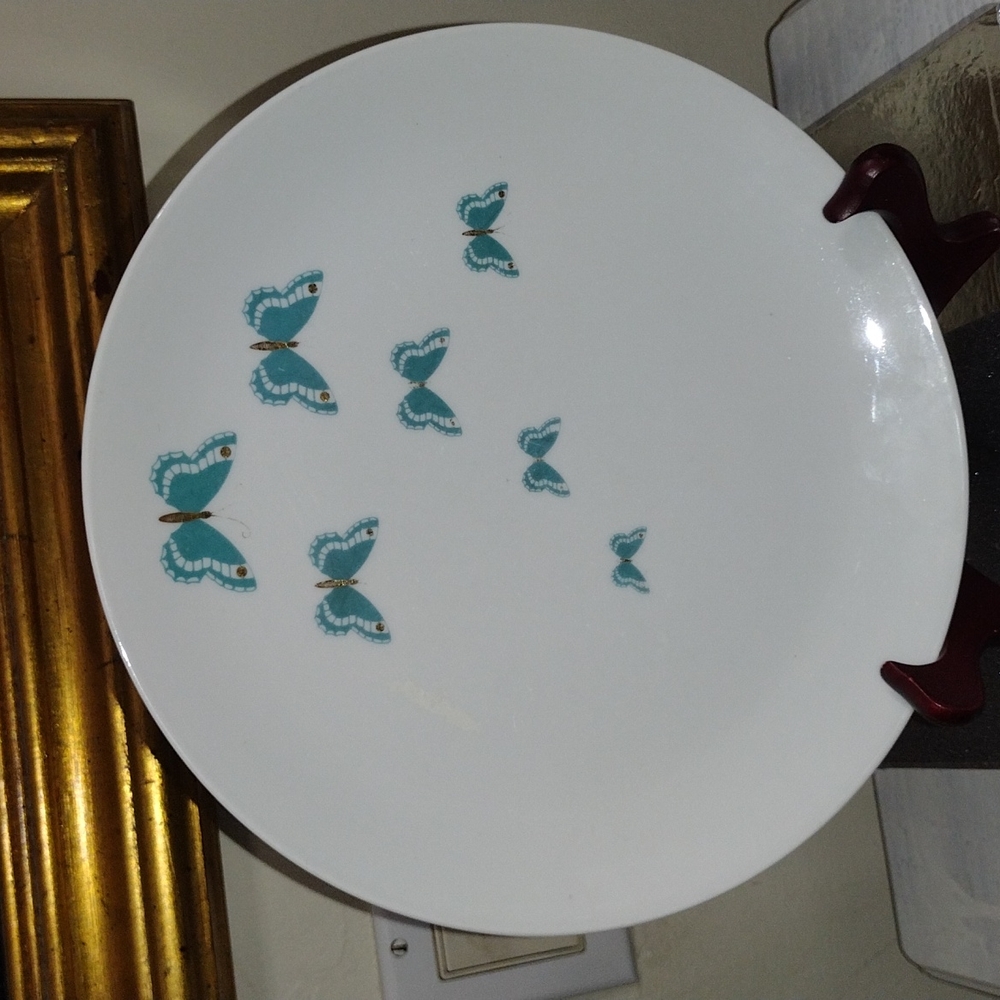 Jean Luce Vintage Butterfly Dinner Plates.